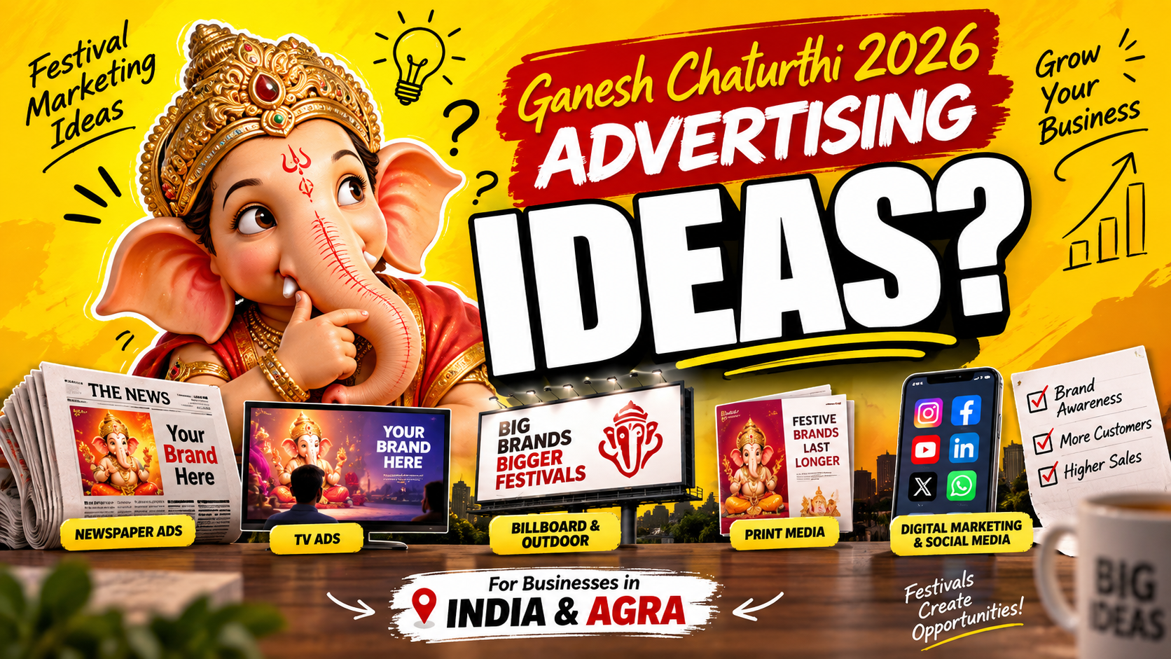 Ganesh Chaturthi 2026 Advertising Ideas for Businesses in India & Agra